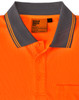Orange Navy Charcoal - SW85 Unisex Cooldry Segmented Safety S/S Polo