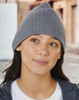 Grey Front WebImage - CH62 Acrylic knit beanie with cable row feature