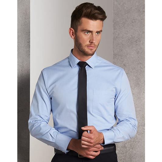 M7040L Mens CVC Oxford L/S Shirt