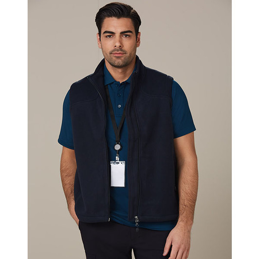 PF09 Mens bonded polar fleece vest