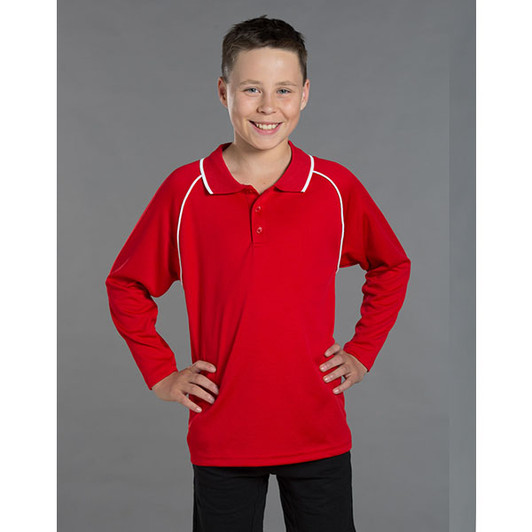 PS43K Kids cooldry raglan L/S polo