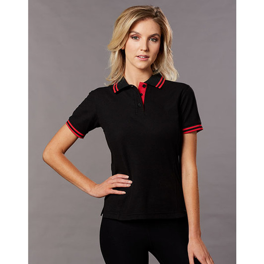 PS66 Ladies Truedry Contrast S/S Polo