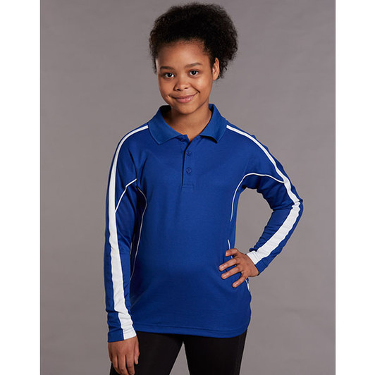PS69K Kids TrueDry Long Sleeve Polo