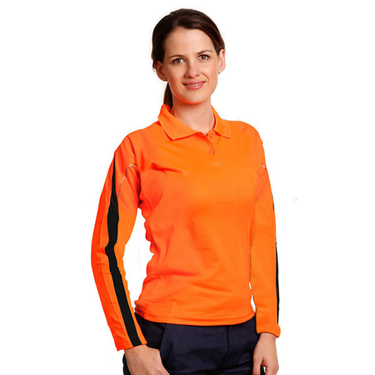 SW34A Ladies Truedry L/S Hi-Vis Polo