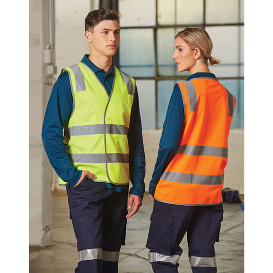 SW43 Hi Vis Safety Vest With Shoulder Reflective Tapes