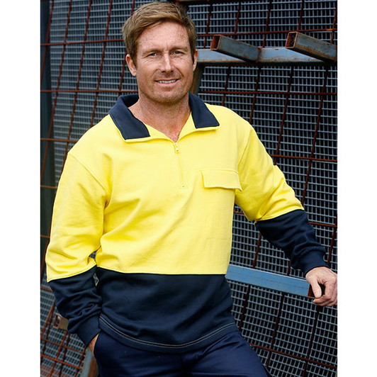 SW47 Hi-Vis Two Tone Cotton Fleecy Sweat