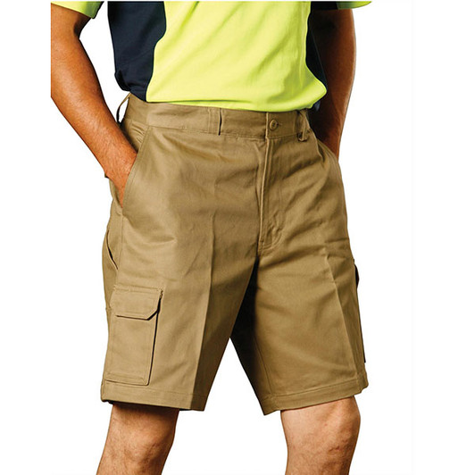 WP06 mens hvy cotton pre-shr drill short
