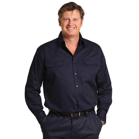 WT02 cool-breeze L/S cotton work shirt