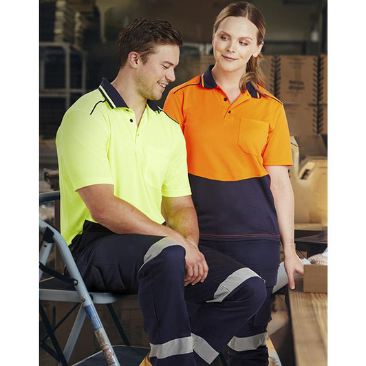 SW81 Unisex Hi-Vis Bamboo Charcoal S/S Polo