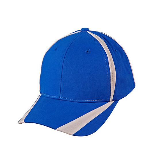 CH81 Brushed cotton twill baseball cap "X" contrast