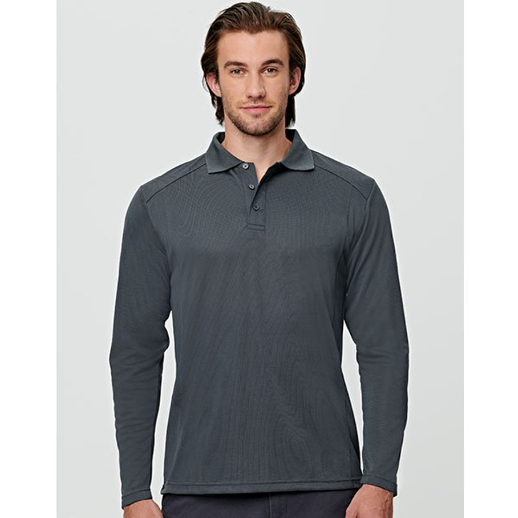 PS89 Mens Bamboo Charcoal L/S Polo