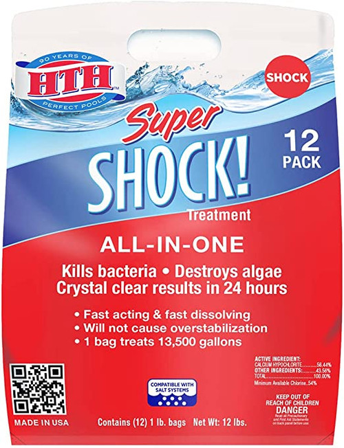 HTH Shock, Clorox XtraBlue, DryTec Chlorine, Super Shock