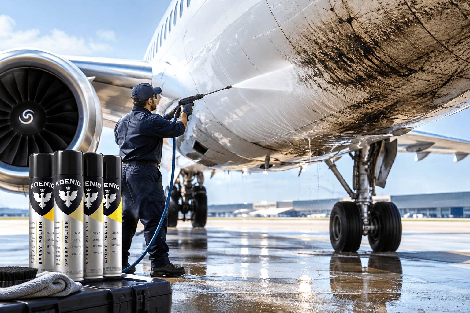How to Clean Oil, Exhaust and Belly Grime from an Airplane