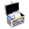 Vaultz Locking Medicine Box with Combination Lock, Black & White Leopard - VZ03964