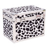 Vaultz Locking Medicine Box with Combination Lock, Black & White Leopard - VZ03964