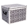 Vaultz Locking Letter/Legal Size File Chest, Black & White Leopard- VZ03976