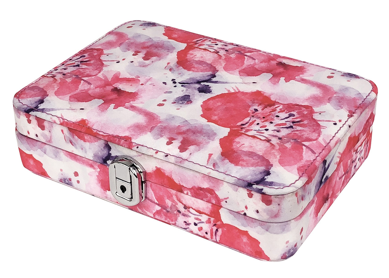pink travel jewelry case