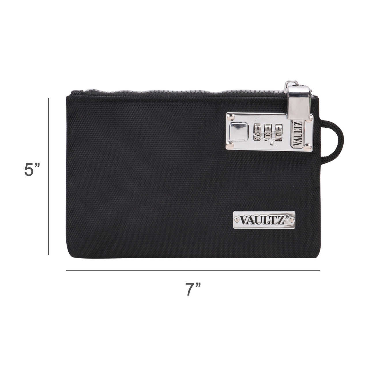 Vaultz Locking Zipper Pouch, Black VZ00650