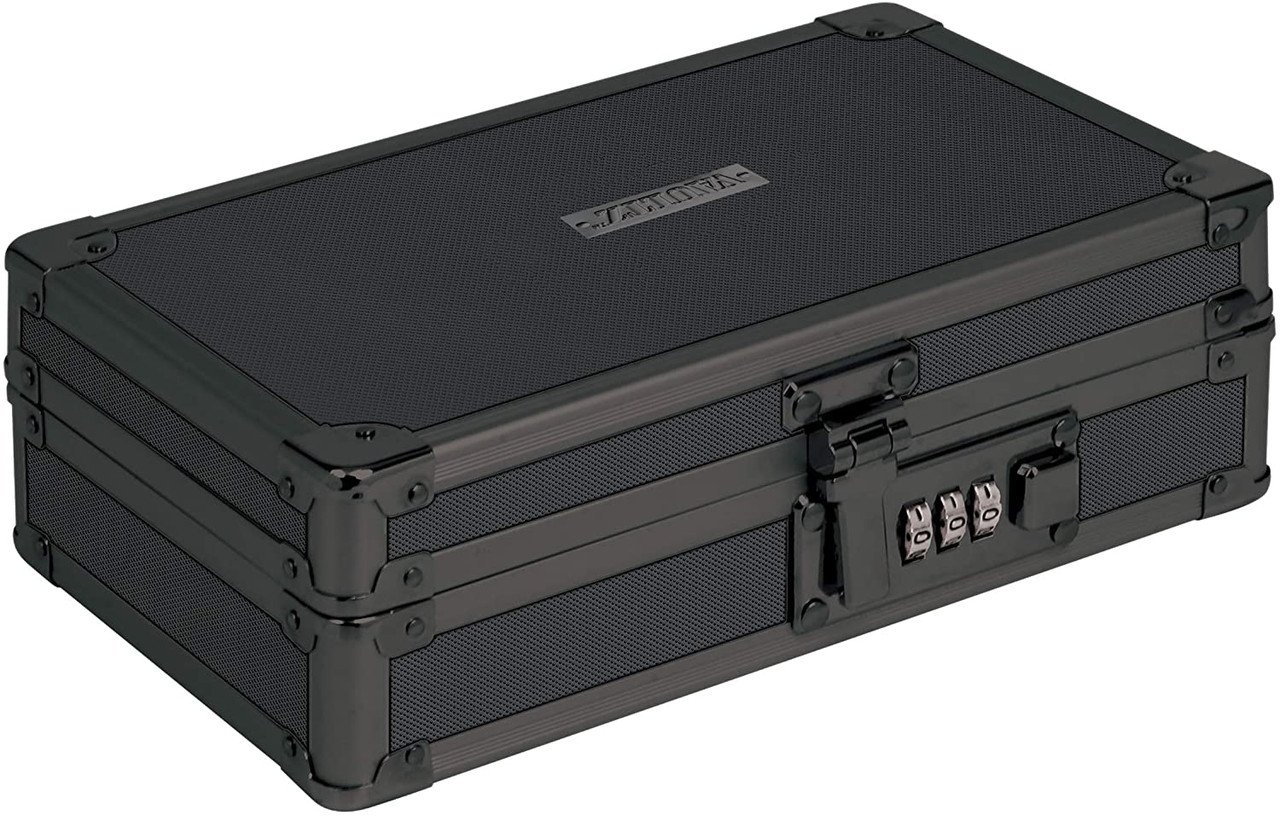 Vaultz Black Square Tactical Divided Storage Box