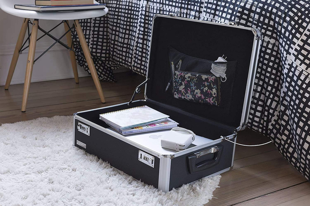 Vaultz Locking Storage Chest, Black - VZ00323-CAM