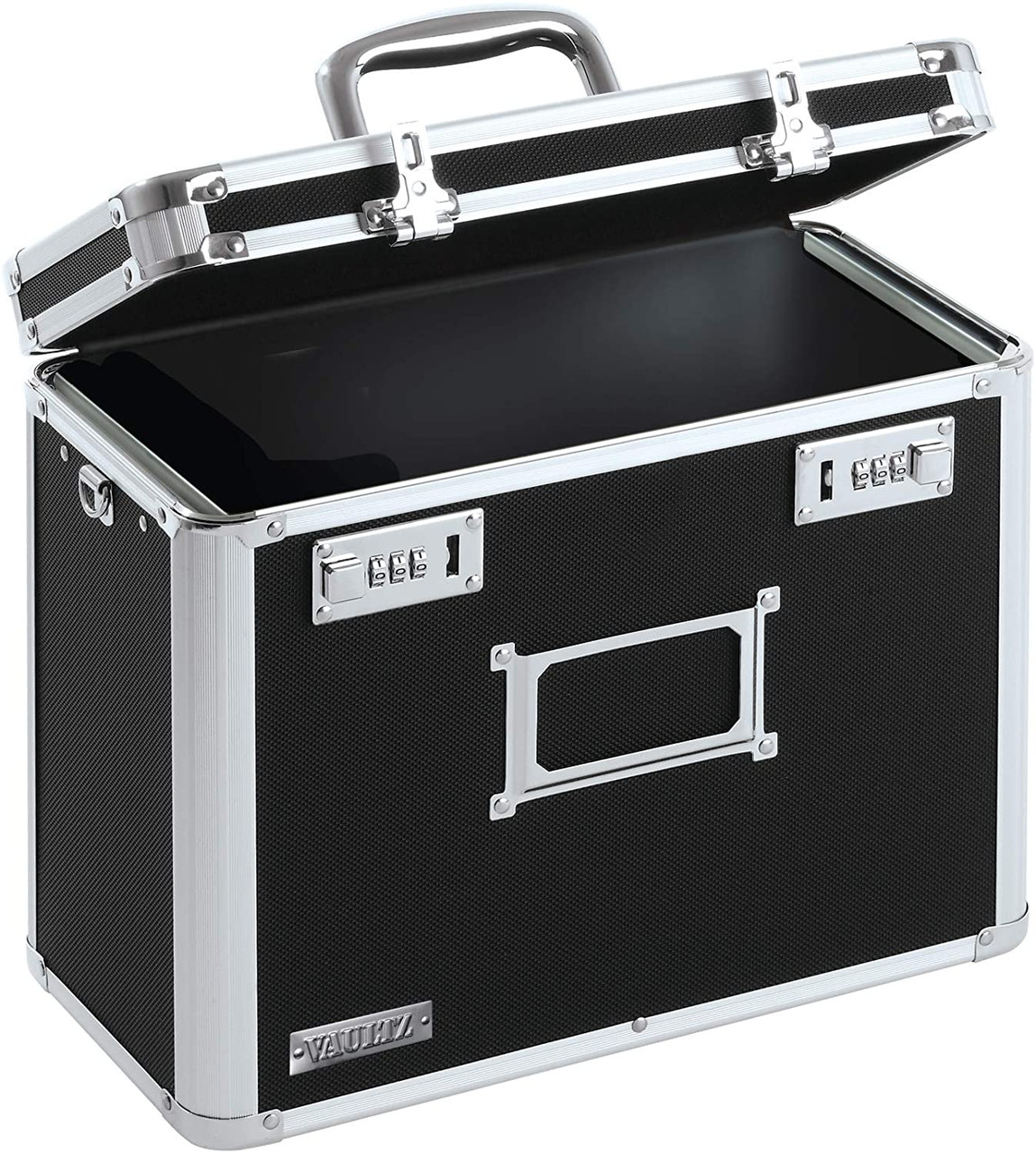 Vaultz Locking Personal File Tote, Letter, Black, 2 Pack - VZ03942
