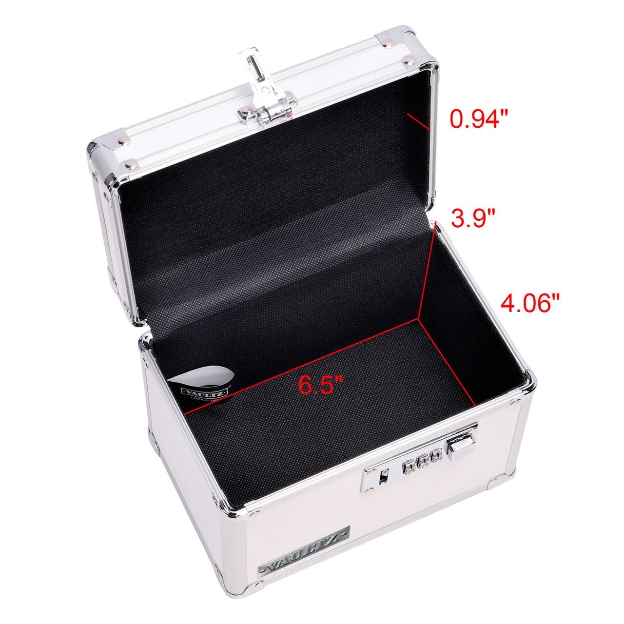 Vaultz Locking Medicine Box with Combination Lock, White