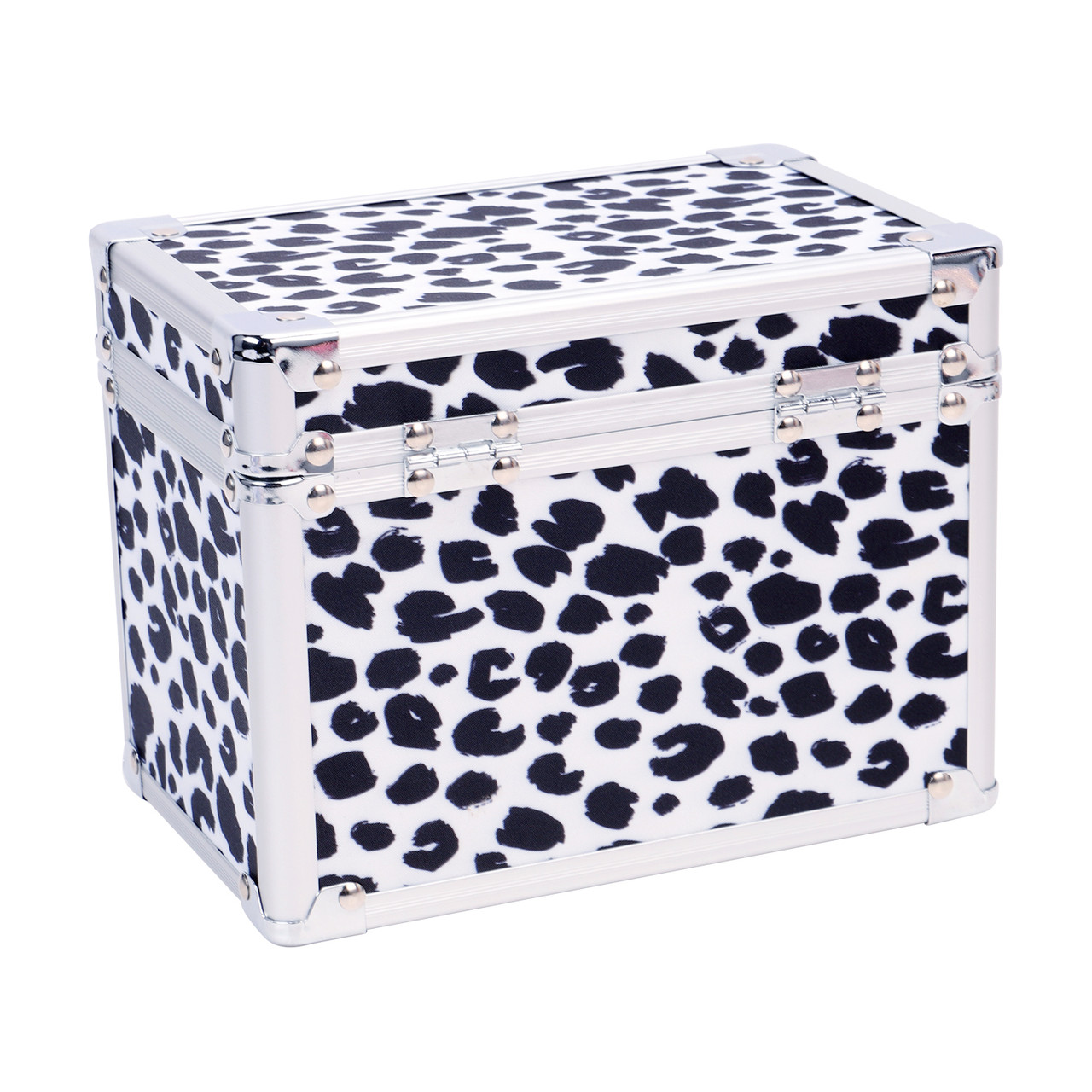 Vaultz Divided Storage Box, Black and White Polka Dot - VZ03893