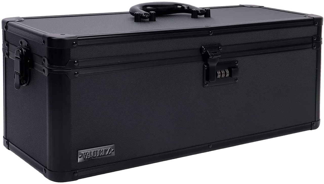 Vaultz Personal Storage Box with Combination Lock - Black