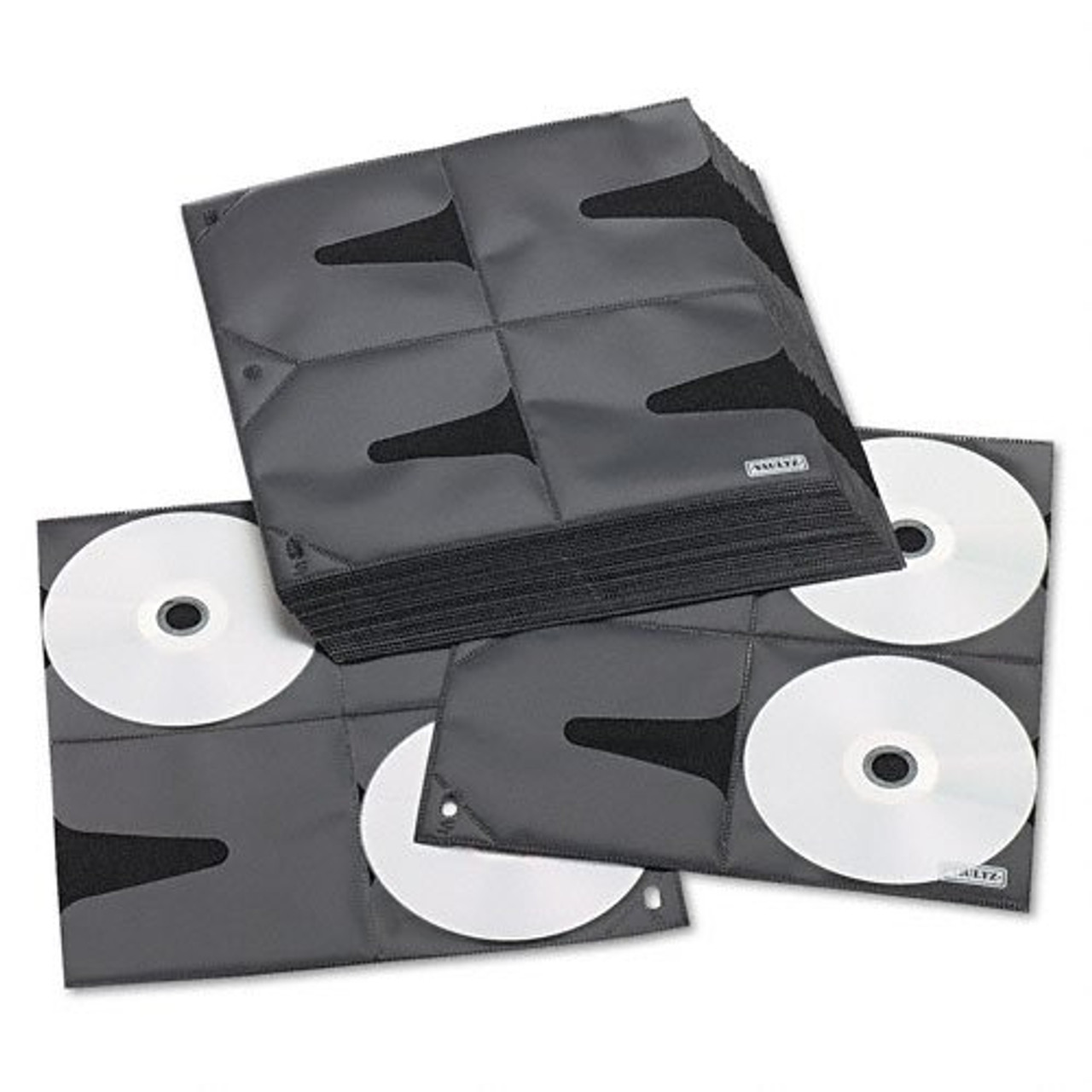 CD Pages 8 Capacity 25 pack - Black - Holds 200 CDs - Vaultz 