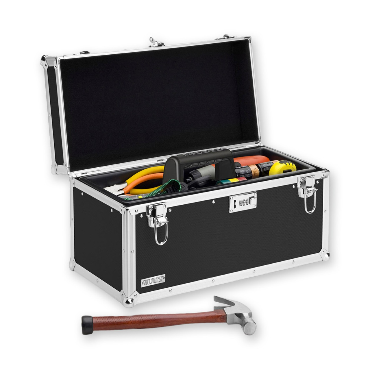 Vaultz Locking Tool Box, Black - VZ01271