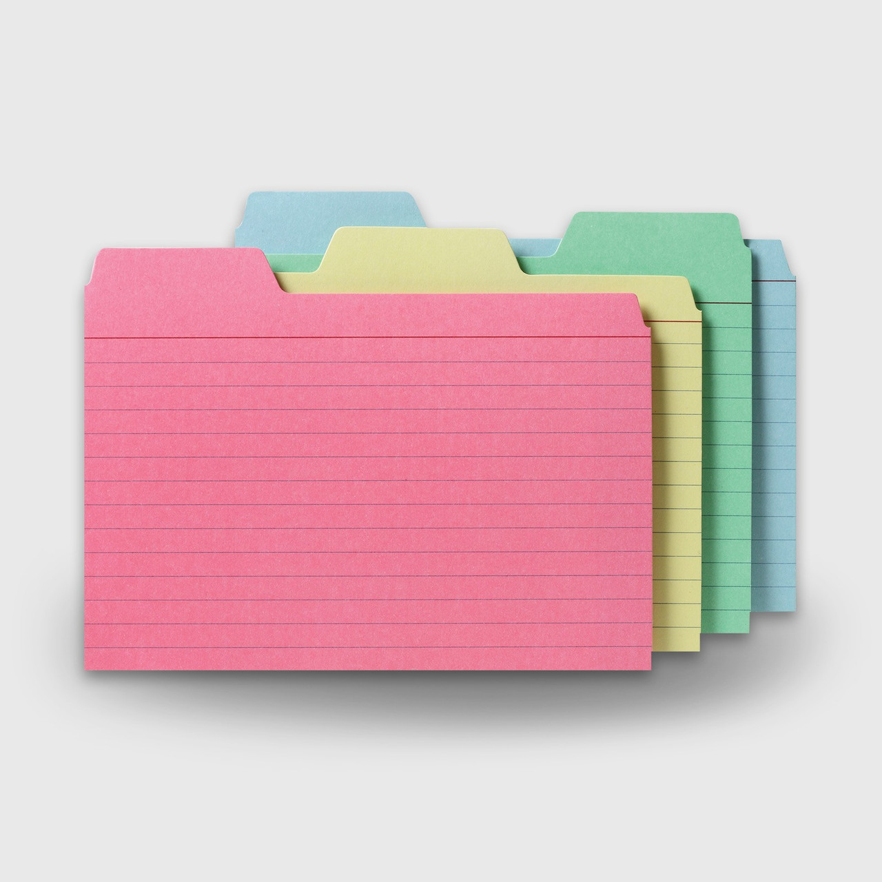 Tabbed Index Cards 48-Pack, Ruled, Assorted, 4x6 - Find It - FT07218