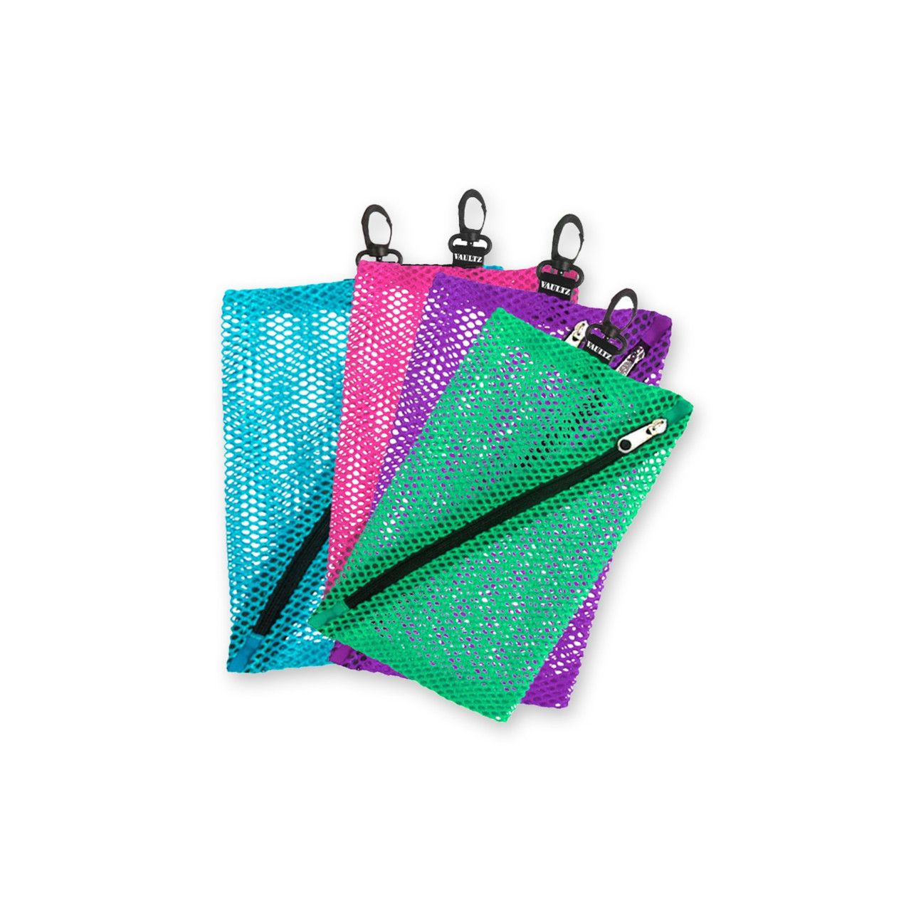  Vaultz Mesh Zipper Pouch Set - Pack of 4 - Mesh Pouch Zipper  Bags for Organizing, Storage, Travel, School, Cosmetics - Small, Medium &  Large Assorted Bag Sizes - Boys Asst Colors : Office Products