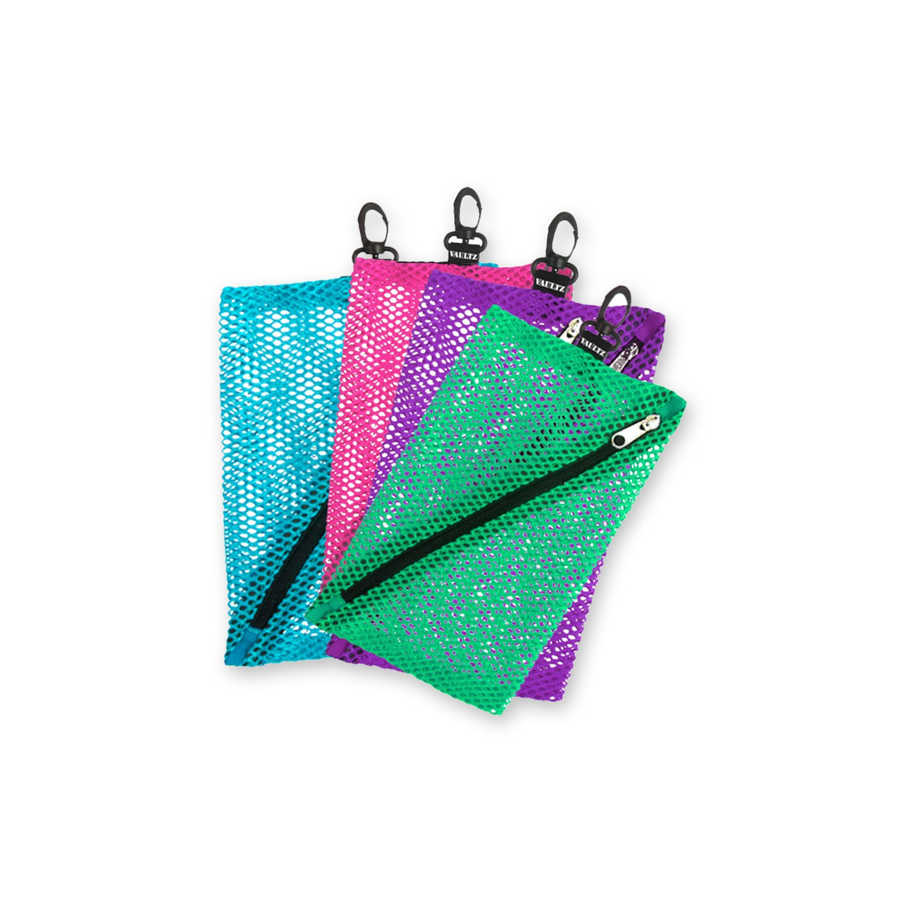  Vaultz Mesh Zipper Pouch Set - Pack of 4 - Mesh Pouch