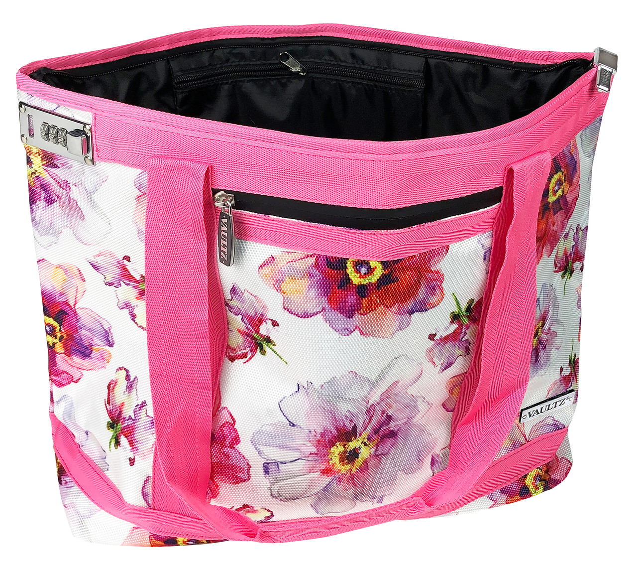 Vaultz Locking Security Box, Pink Blossom Floral - VZ03807