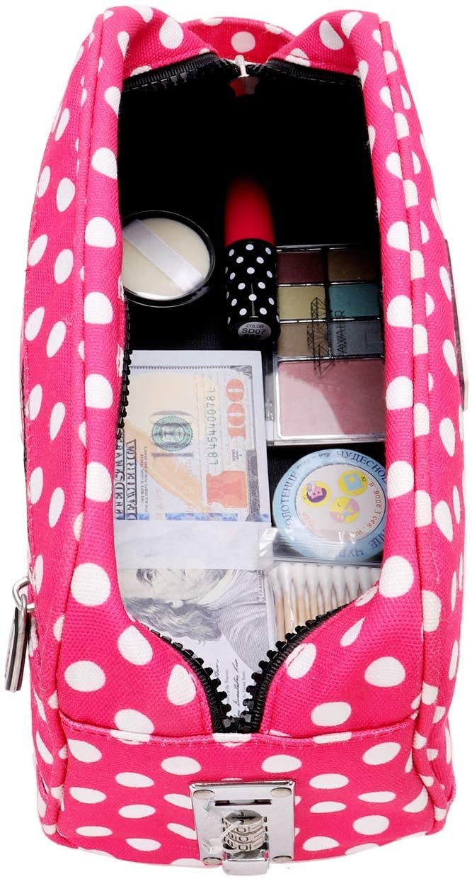 Locking Travel Kit - Polka Dot Nylon- Vaultz - VZ03512