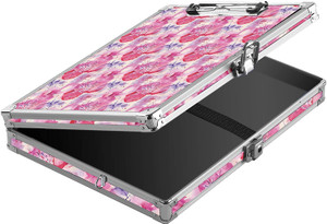 Vaultz Locking 8.5x11 Storage Clipboard, Pink Floral - VZ03808
