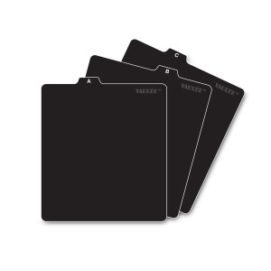 Vaultz CD File Folder Guides, Black - VZ01176

