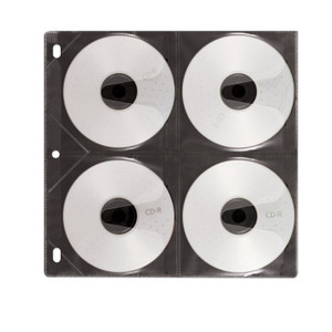 CD Pages 8 Capacity 25 pack - Black - Holds 200 CDs - Vaultz - VZ01401