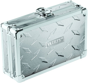Vaultz Small Locking Storage Case with Dividers, Tactical Black - VZ00120