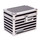 Vaultz Locking Medicine Box with Combination Lock, Black & White Stripe - VZ03963