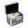 Vaultz Locking Medicine Box with Combination Lock, Black & White Stripe - VZ03963