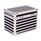 Vaultz Locking Medicine Box with Combination Lock, Black & White Stripe - VZ03963
