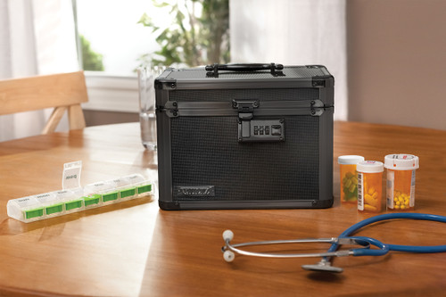 Vaultz Locking Security Box, Tactical Black - VZ03588