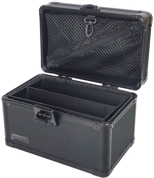 Vaultz Small Locking Storage Case with Dividers, Tactical Black
