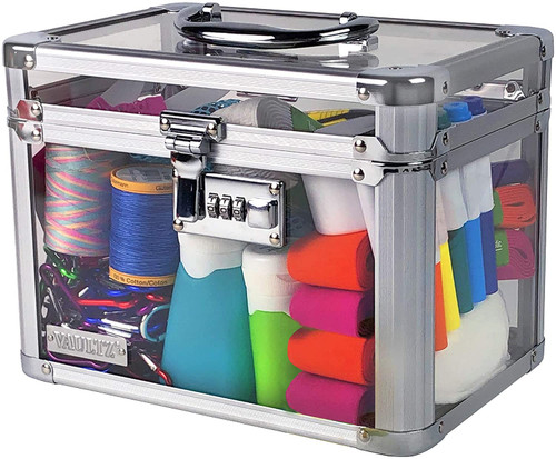 Vaultz Locking Security Box, Acrylic Clear - VZ00155