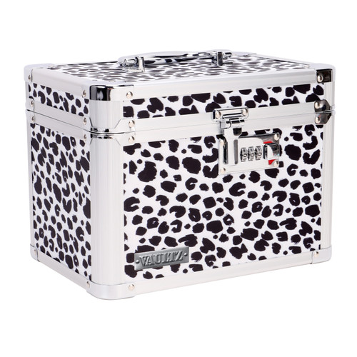 Vaultz Locking Security Box, Black & White Leopard - VZ03971