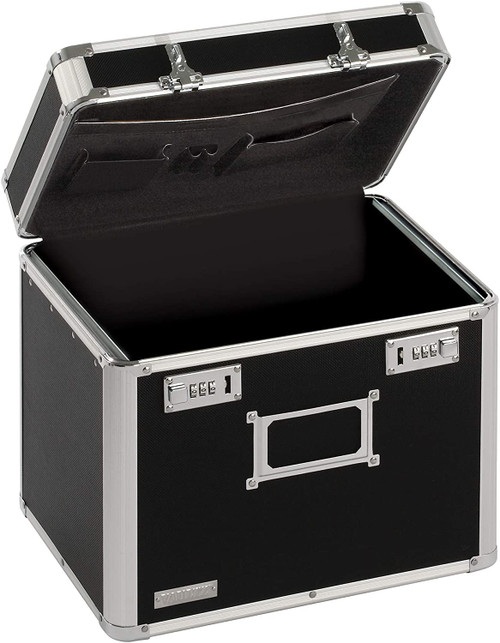 File Security Box, Letter-Size, Black - Metal Rails - Vaultz - VZ01165