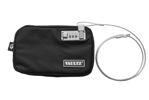 Vaultz Locking Field Pouch with Tether, Black - VZ00739 Vaultz Locking Field Pouch with Tether, Black - VZ00739
