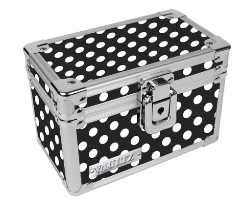 Vaultz Locking 3x5 Index Card File Box, Black & White Polka Dot - VZ03715
Vaultz Locking 3x5 Index Card File Box, Black & White Polka Dot - VZ03715