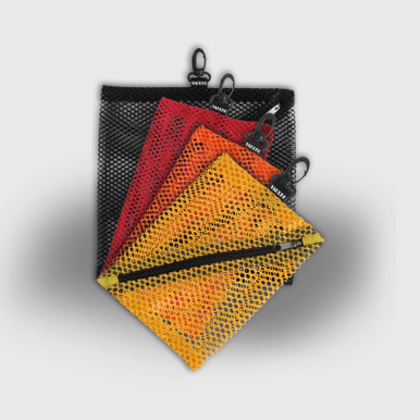 Mesh Cord Bags, Zipper, Clip, Assorted Colors/Sizes - Vaultz - VZ01211
